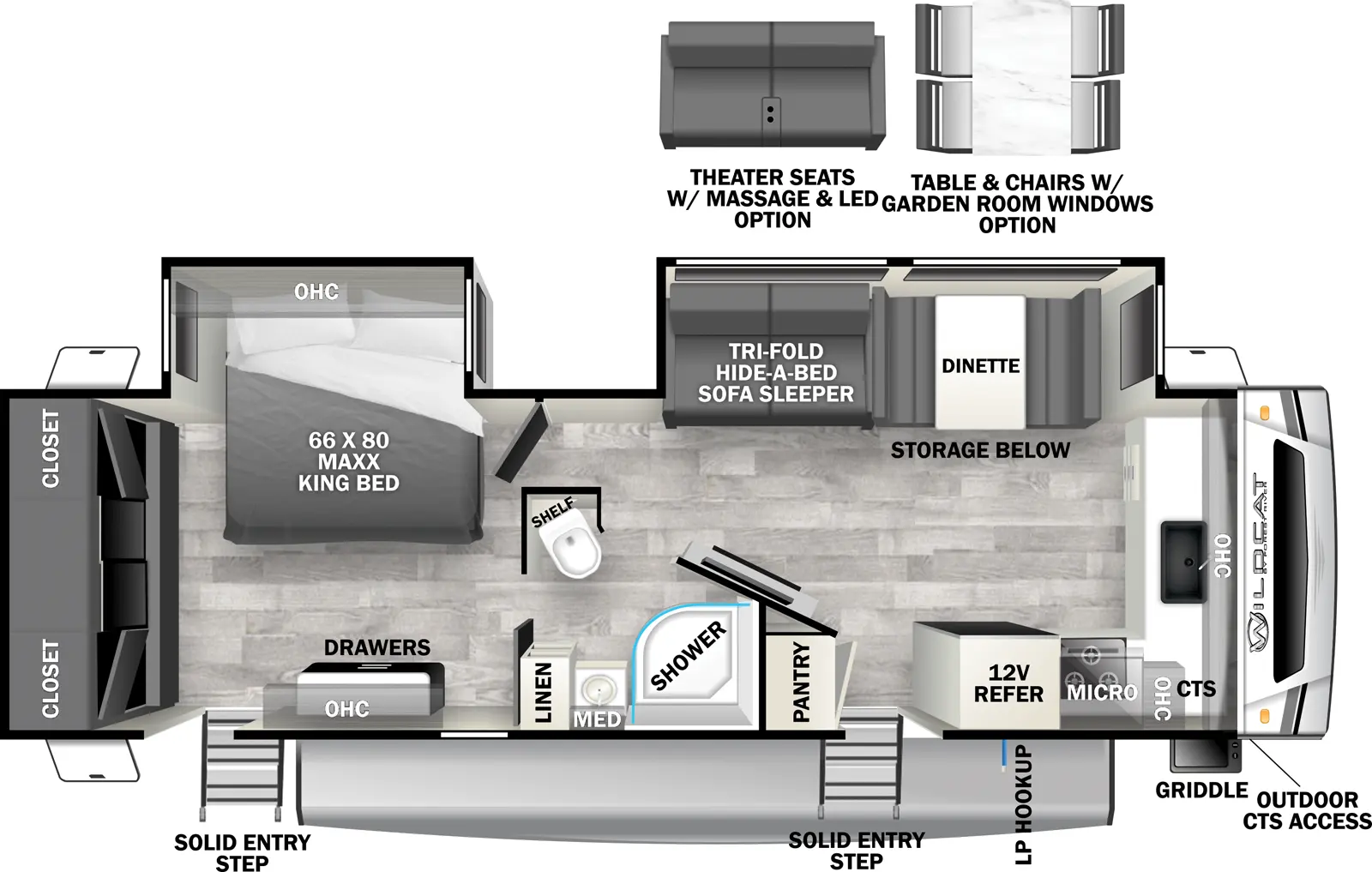 Wildcat Travel Trailers 276FKX - MAXX Floorplan